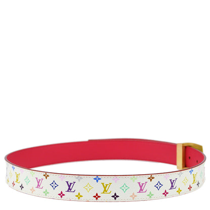 Louis Vuitton 2008 White Multicolor Ceinture Belt M9682 #80/32