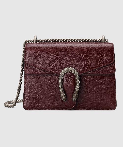 Gucci Dionysus Small Shoulder Bag Burgundy Leather