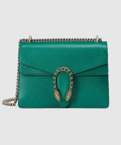 Gucci Dionysus Small Shoulder Bag Green Leather