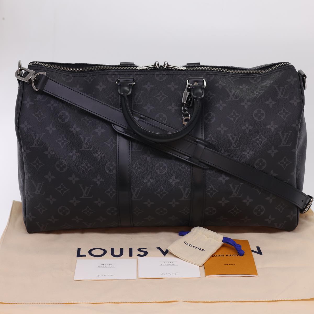 LOUIS VUITTON Eclipse Keepall Bandouliere 45 Boston Bag M43278 LV  40033A