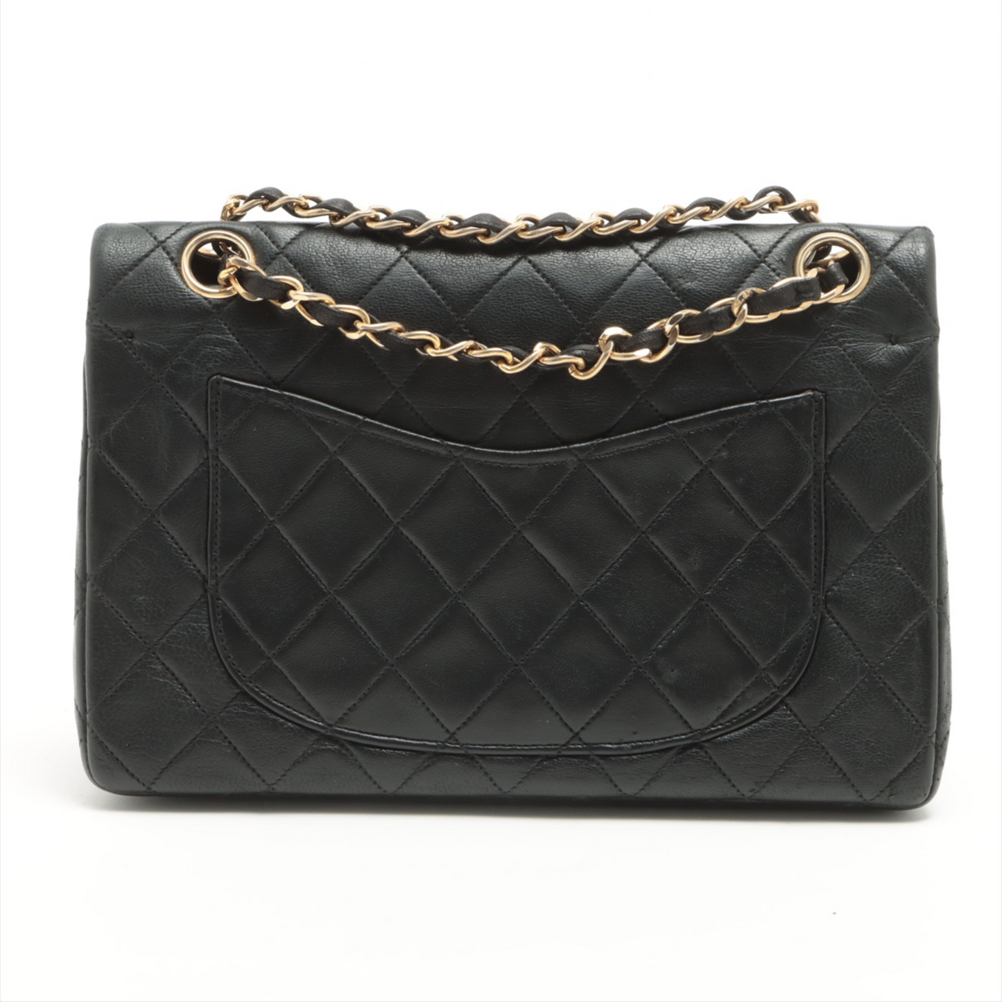 Chanel Black Leather Double flap shoulder Bag