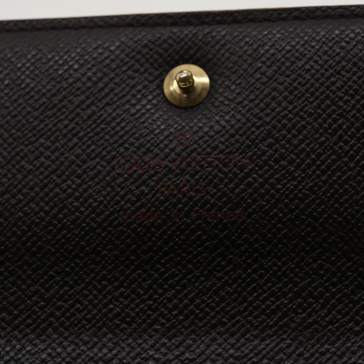 Louis Vuitton  Damier Ebene Porte Tresor Etui Papie Wallet N61202 LV Auth 40582