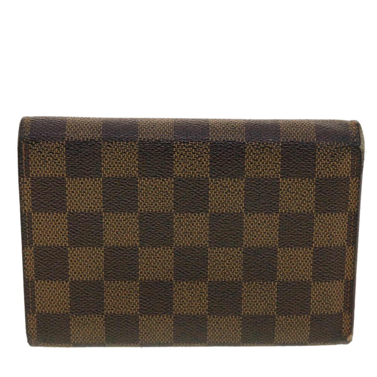 Louis Vuitton  Damier Ebene Porte Tresor Etui Papie Wallet N61202 LV Auth 40582