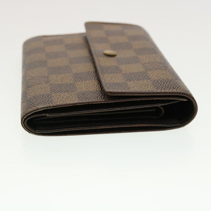 Louis Vuitton  Damier Ebene Porte Tresor Etui Papie Wallet N61202 LV Auth 40582