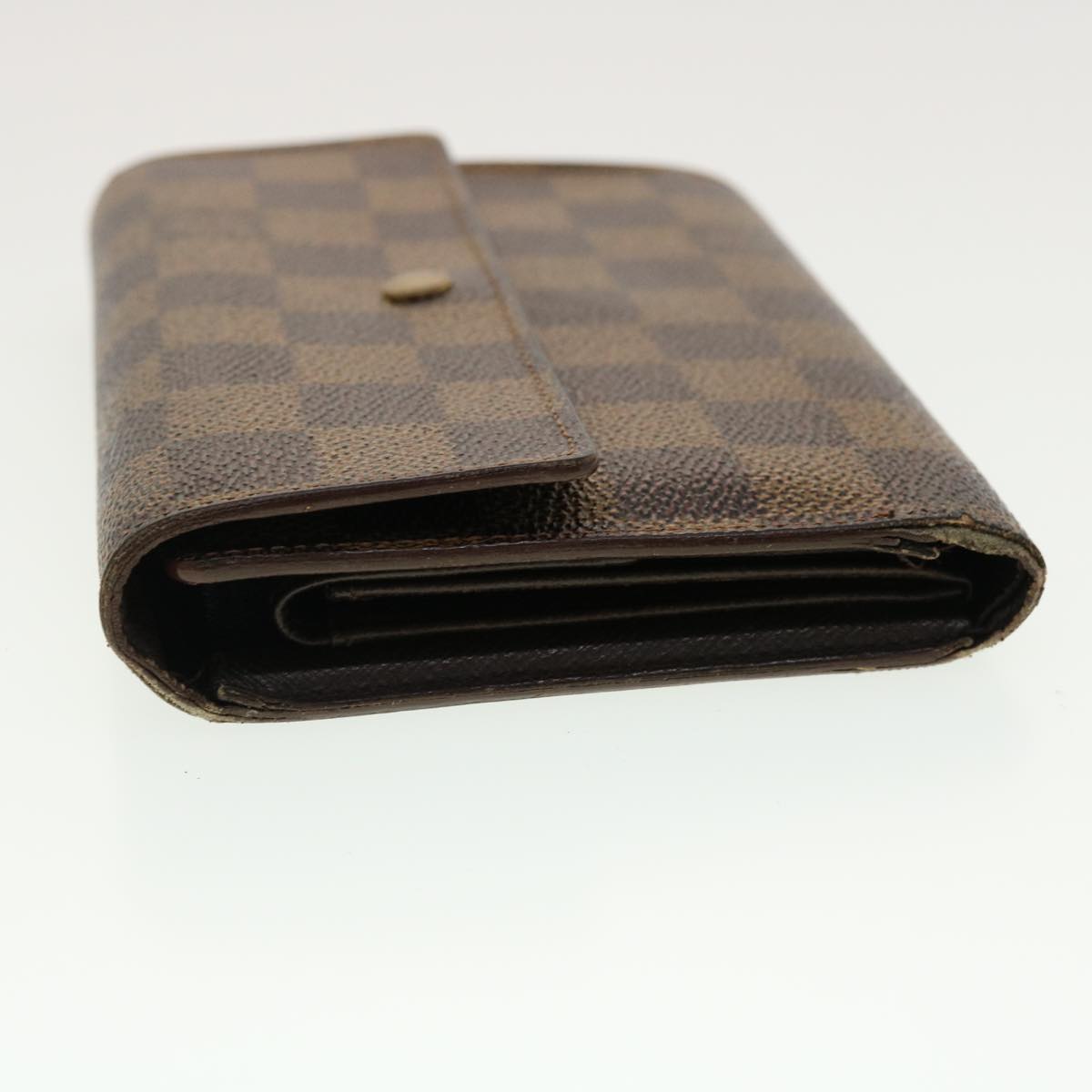 Louis Vuitton  Damier Ebene Porte Tresor Etui Papie Wallet N61202 LV Auth 40582