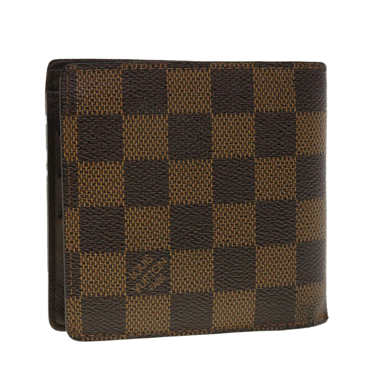 Louis Vuitton  Damier Ebene Portefeuille Marco Bifold Wallet N61675 LV Auth 40636