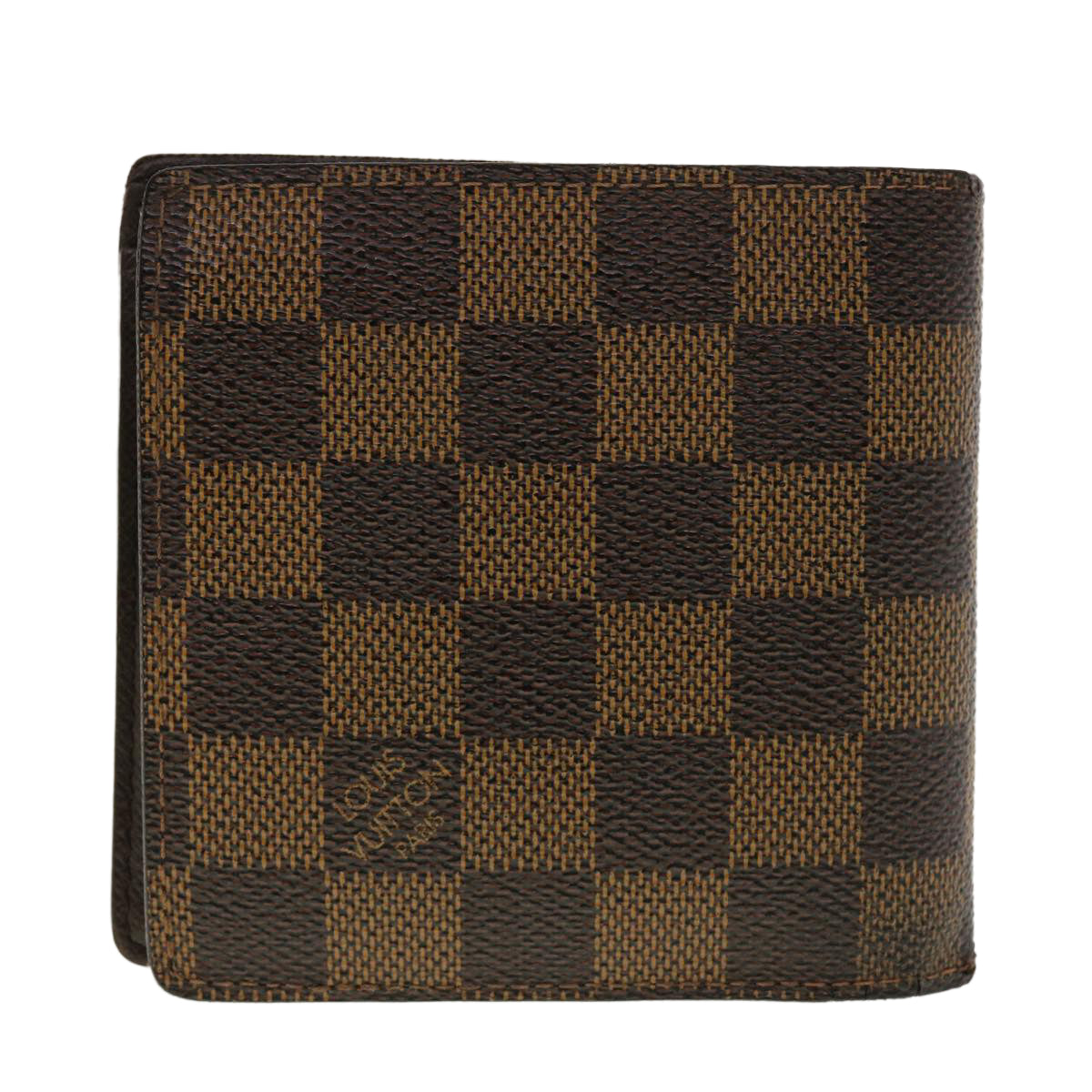 Louis Vuitton  Damier Ebene Portefeuille Marco Bifold Wallet N61675 LV Auth 40636