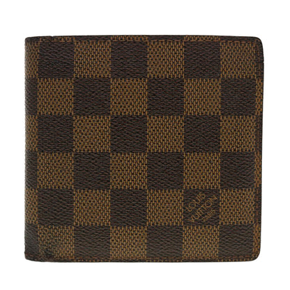 Louis Vuitton  Damier Ebene Portefeuille Marco Bifold Wallet N61675 LV Auth 40636