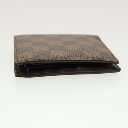 Louis Vuitton  Damier Ebene Portefeuille Marco Bifold Wallet N61675 LV Auth 40636