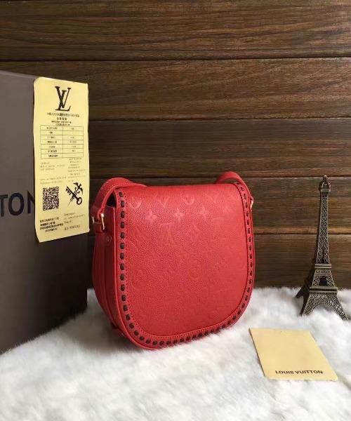 Louis Vuitton Junot Monogram Empreinte Leather Cerise