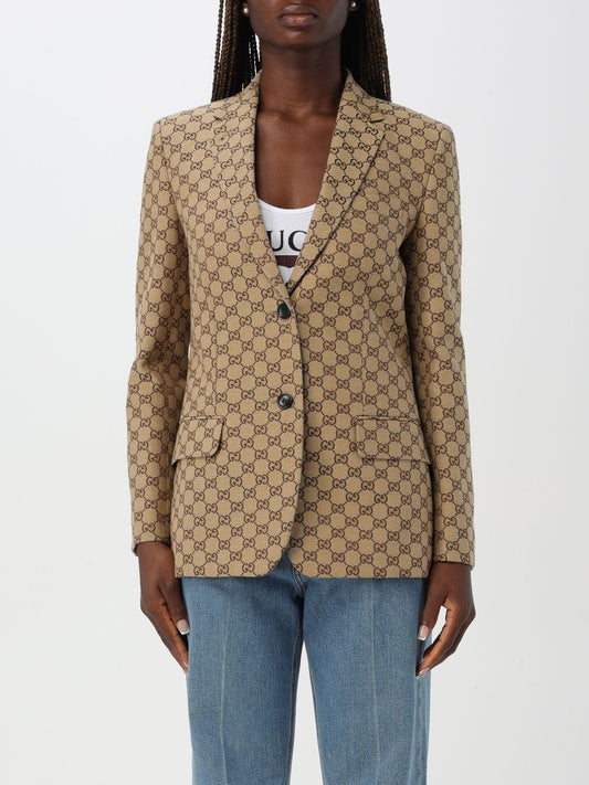 Gucci Blazer Woman Beige Woman