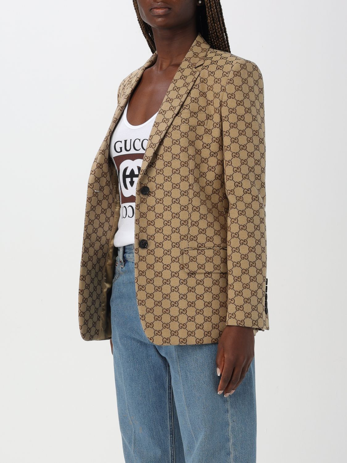 Gucci Blazer Woman Beige Woman