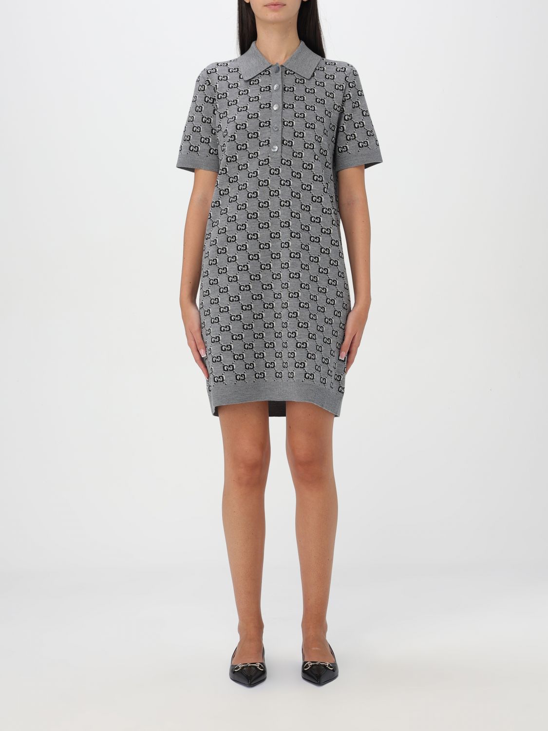 Gucci Dress Woman Grey Woman