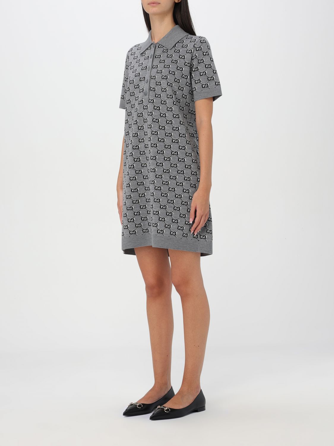 Gucci Dress Woman Grey Woman