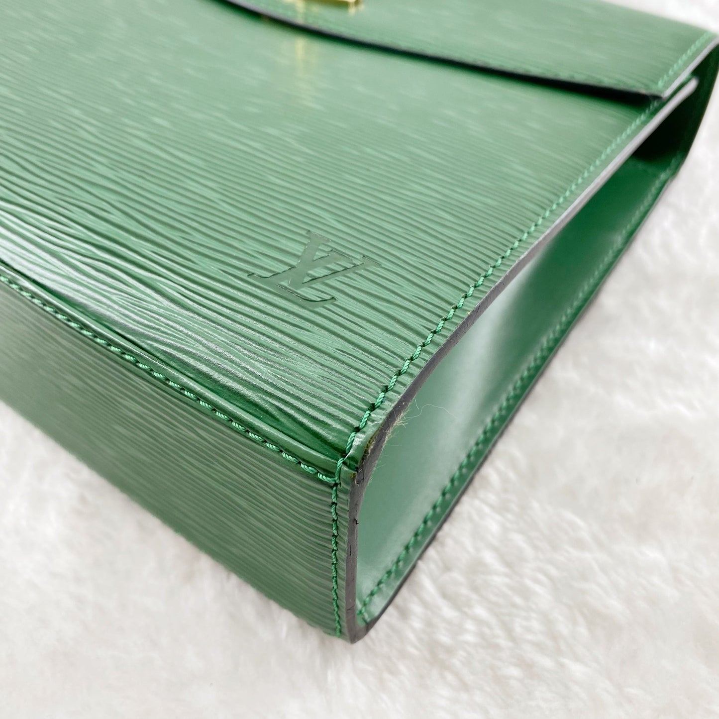 Louis Vuitton  Green Leather Marlesherbes Bag