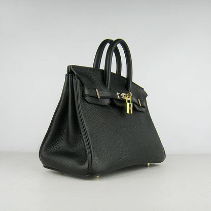 Hermes Birkin 25cm Handbag 6068 black golden