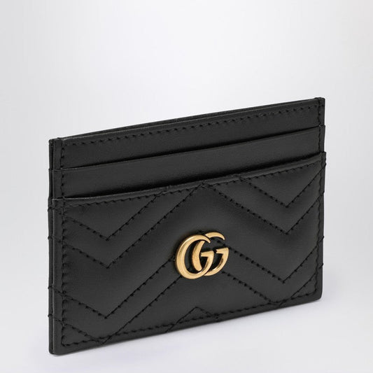 Gucci Black Gg Marmont Card Case Women