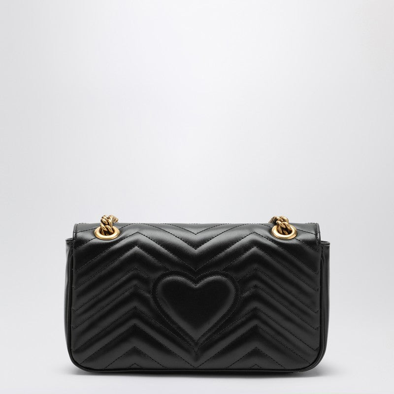 Gucci Black Gg Marmont Small Shoulder Bag Women