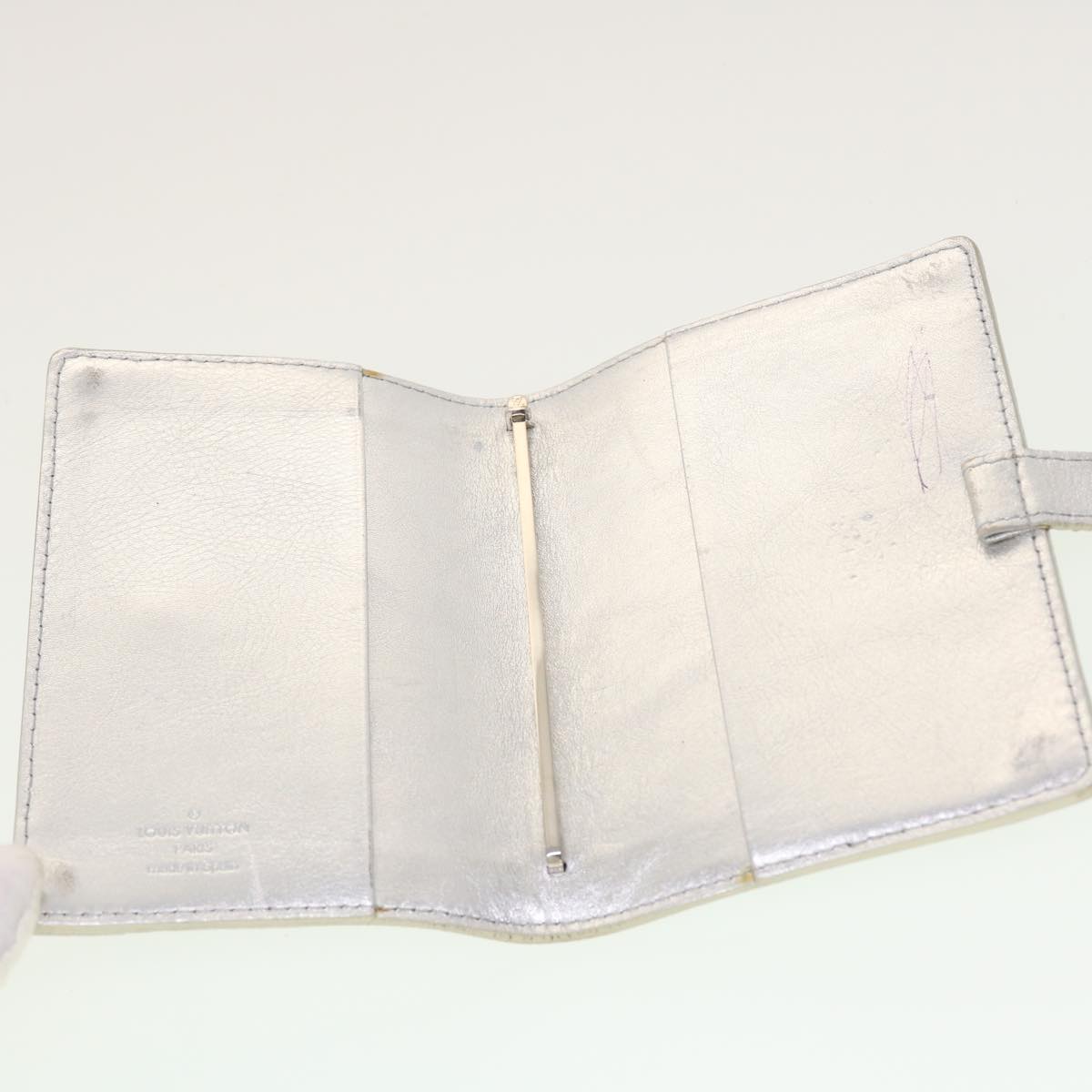 LOUIS VUITTON Agenda Partner Day Planner Cover Suhari Silver R21032 Auth 45096