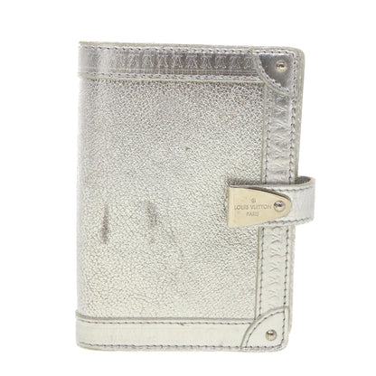 LOUIS VUITTON Agenda Partner Day Planner Cover Suhari Silver R21032 Auth 45096