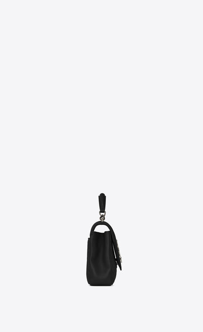 Saint Laurent Classic Medium College Monogram Black SiLouis Vuitton er-Toned