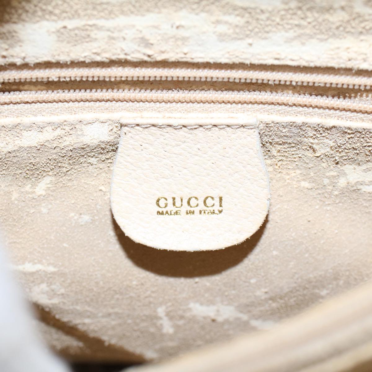 GUCCI Bamboo Hand Bag Leather Beige  45863