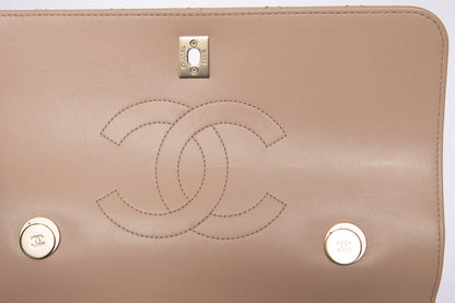 Chanel Blush Lambskin "Trendy"  HandBag W/ Gold HW