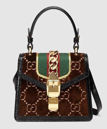 Gucci SyLouis Vuittonie GG VeLouis Vuittonet Small Shoulder Bag Brown