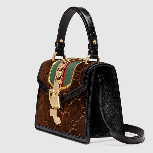 Gucci SyLouis Vuittonie GG VeLouis Vuittonet Small Shoulder Bag Brown