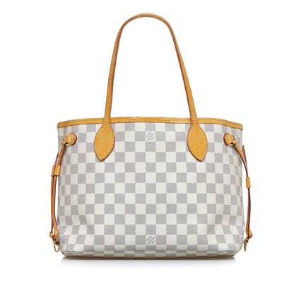 Louis Vuitton  Damier Azur Neverfull PM White