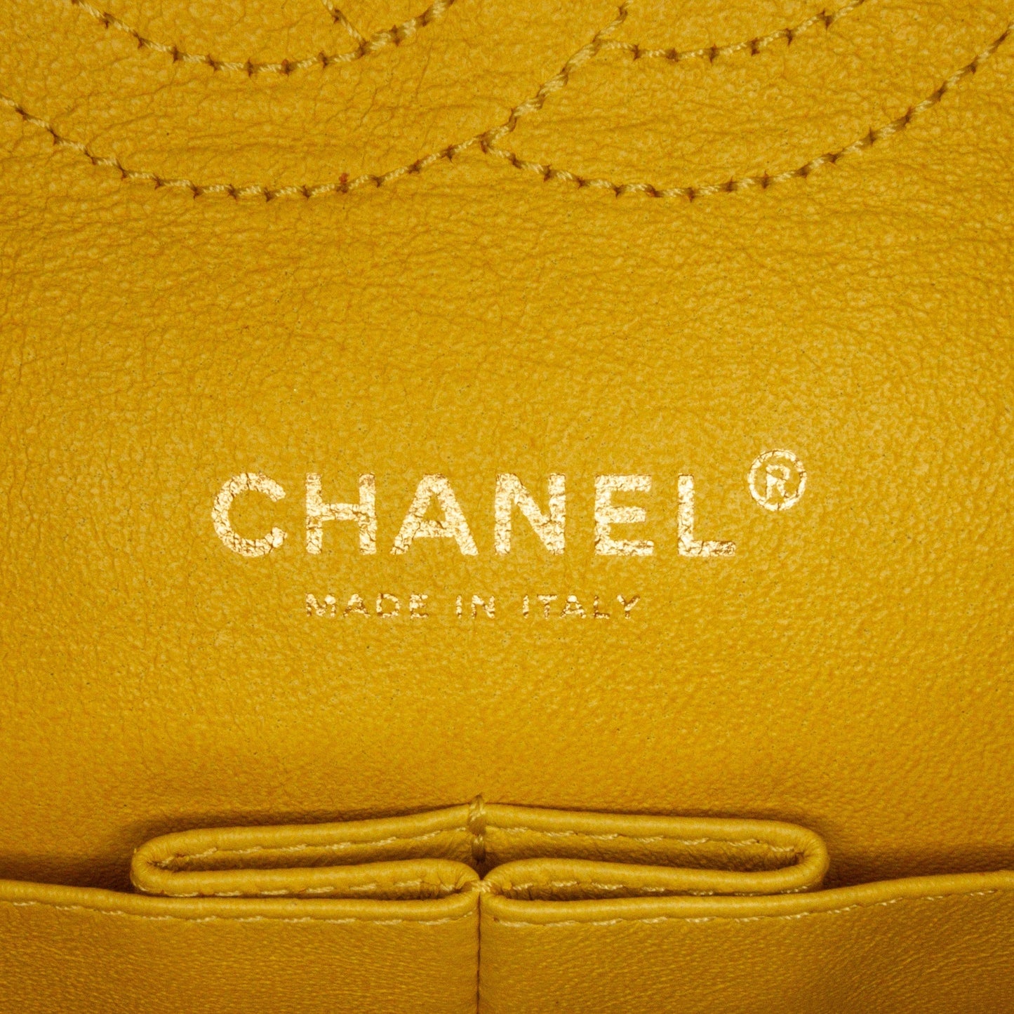 Chanel Classic Double Flap Medium Yellow Lambskin Silver