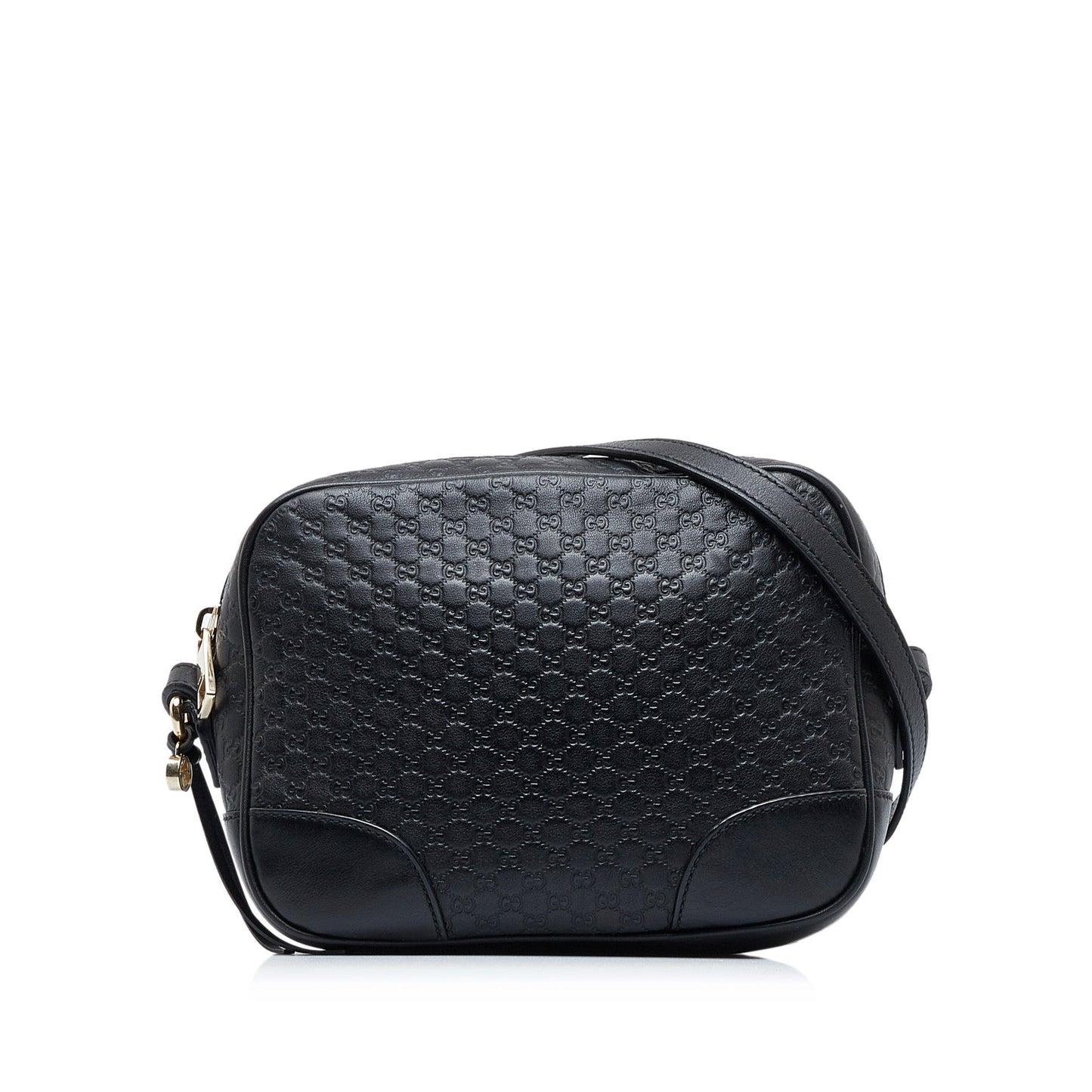 Gucci Bree Black MicroGuccisima Embossed Leather