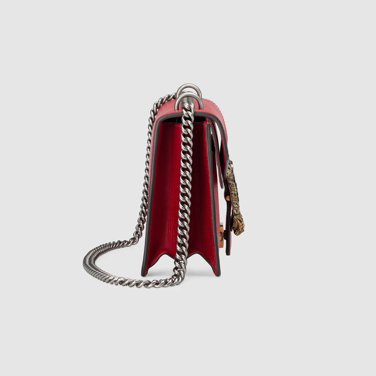 Gucci Dionysus Small Shoulder Bag Hibiscus Red Leather