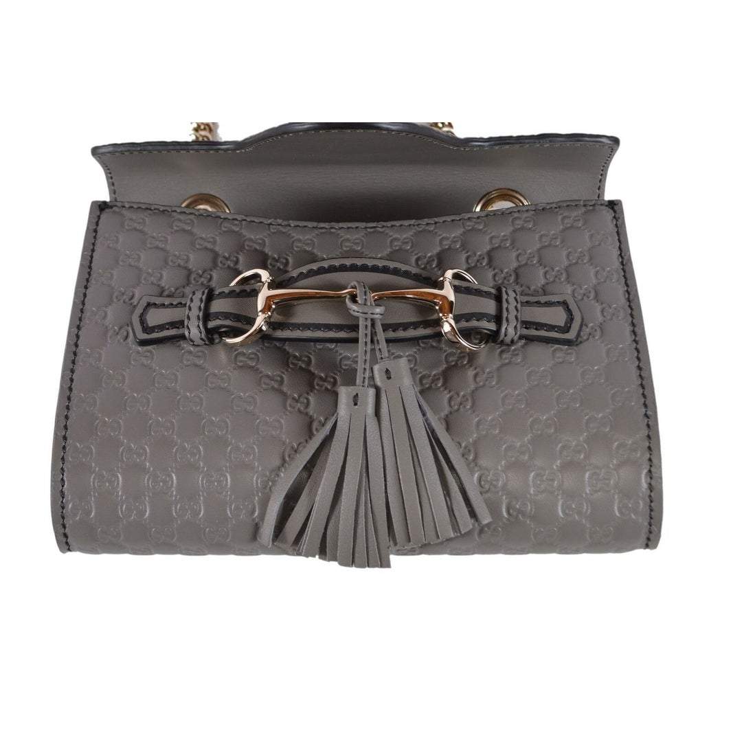 Gucci Emily Mini Micro Guccissima Bag Grey