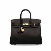 Hermes Birkin 25cm Handbag 6068 black golden