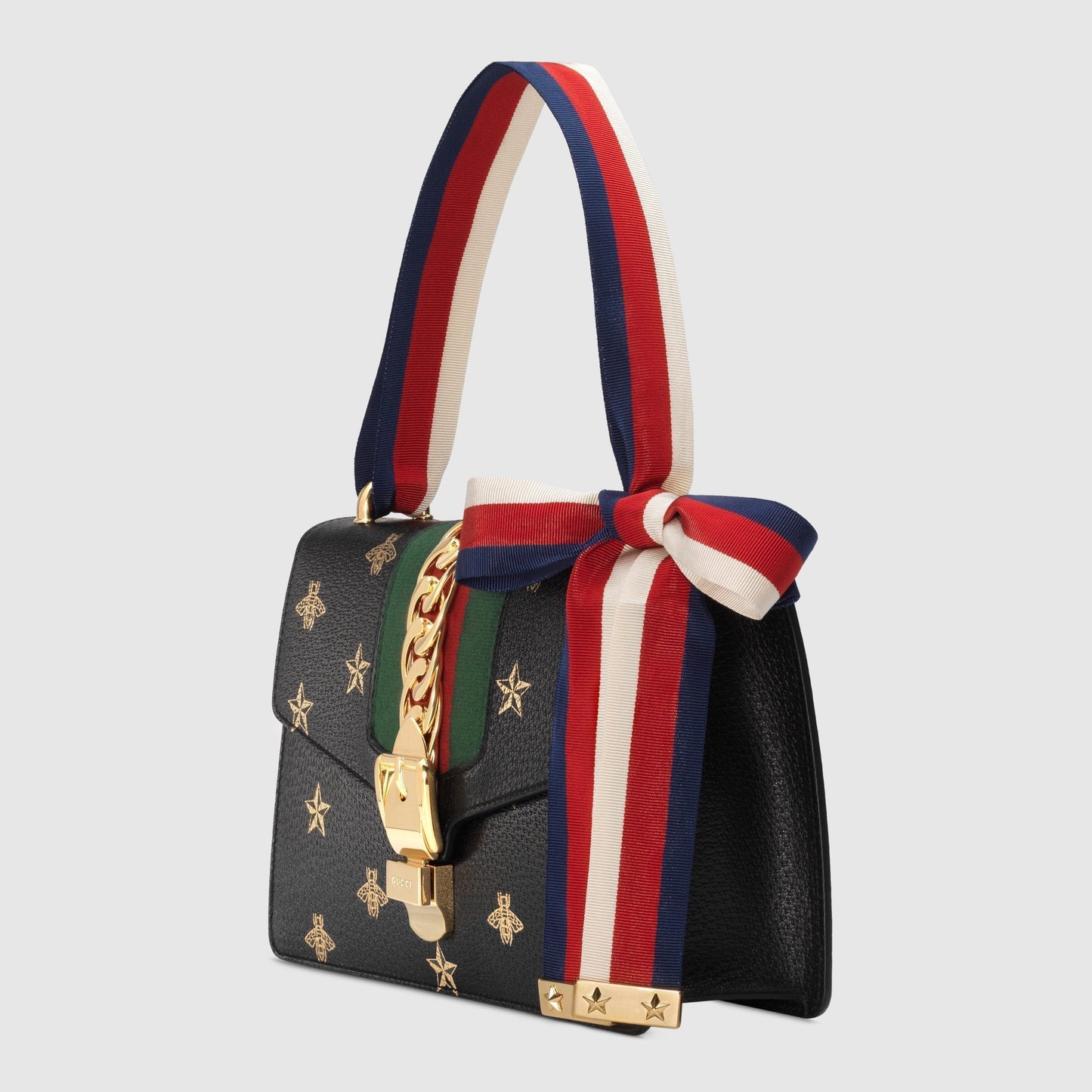 Gucci SyLouis Vuittonie Bee Star Small Shoulder Bag Black