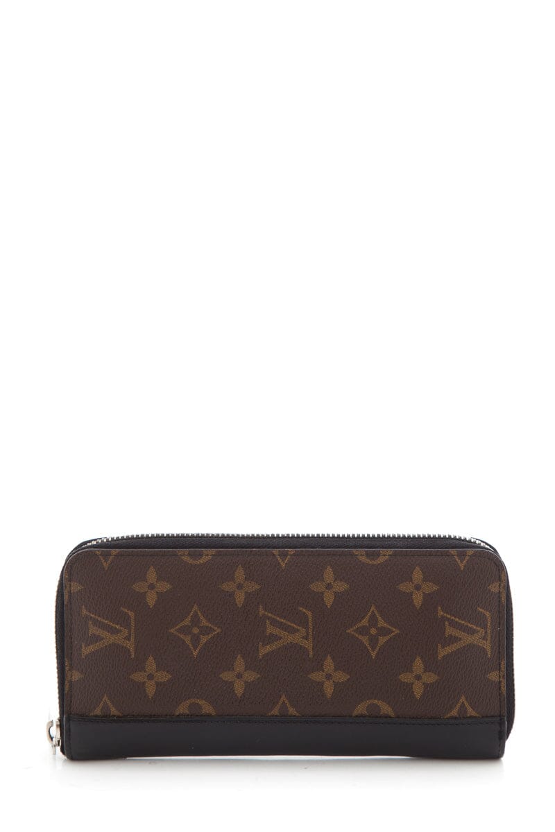 Louis Vuitton Brown & Black Monogram Canvas Mascassar Zippy Wallet