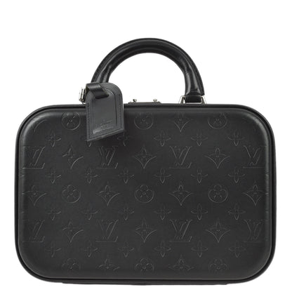 Louis Vuitton 2001 Black Monogram Glace Valisette PM Handbag M92235