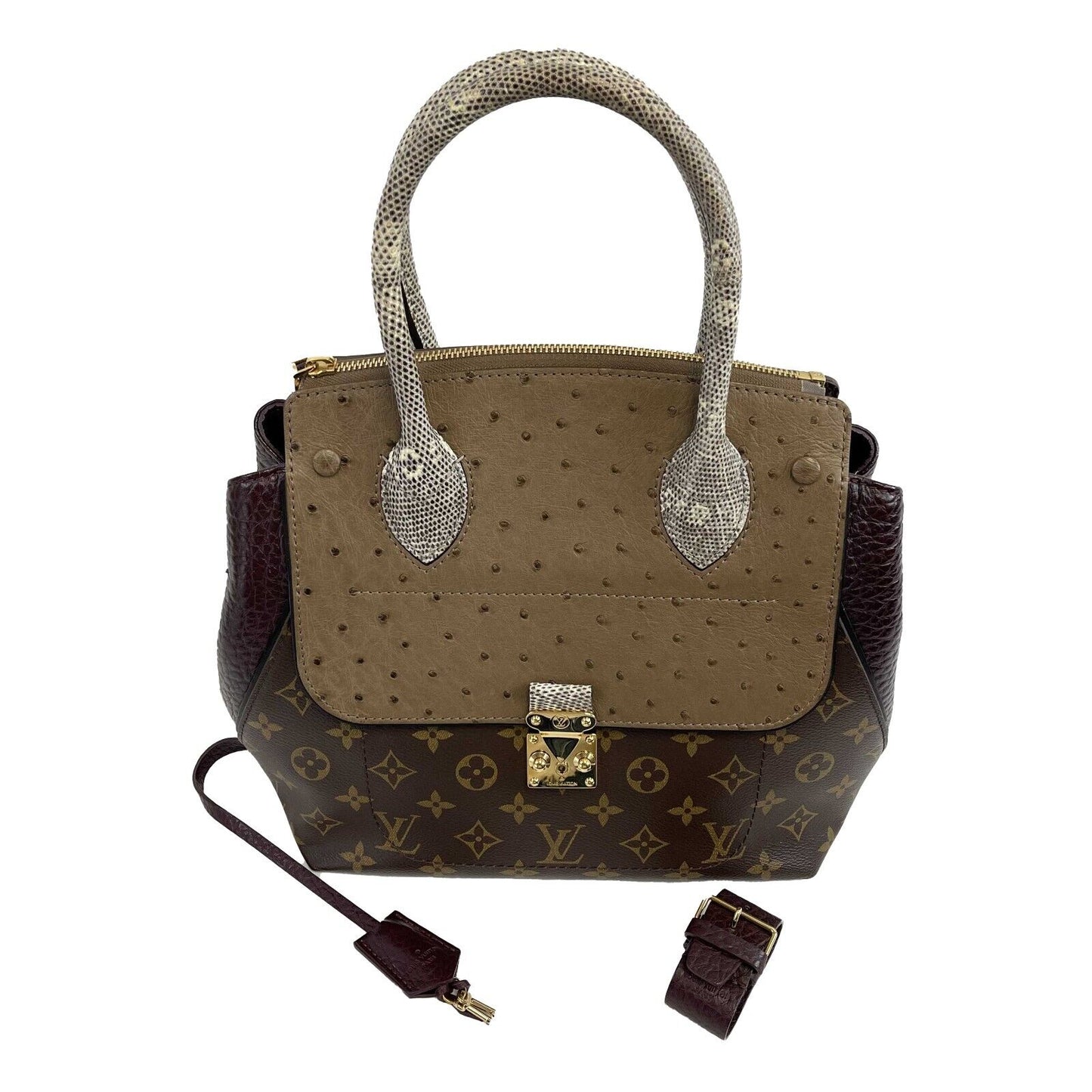 Louis Vuitton  - Exotique Monogram Ostrich Python Majestueux - MM Bag