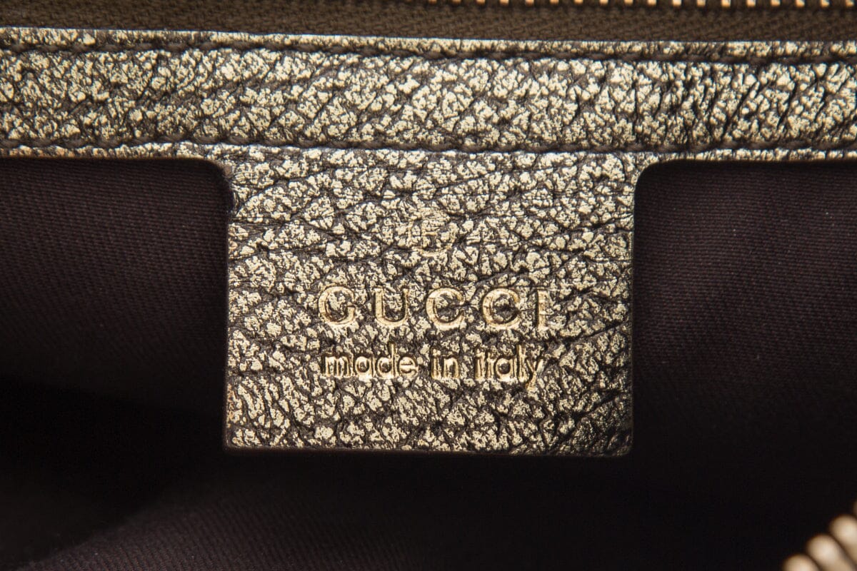 Gucci Brown Jackie O Horsebit Canvas HandBag