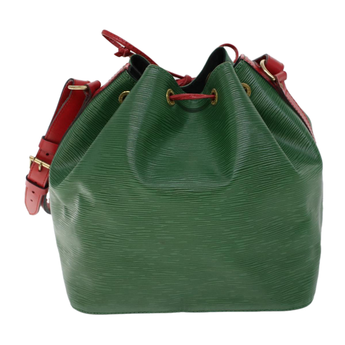 LOUIS VUITTON Epi Petit Noe Shoulder Bag Green Red M44147 LV Auth 53606