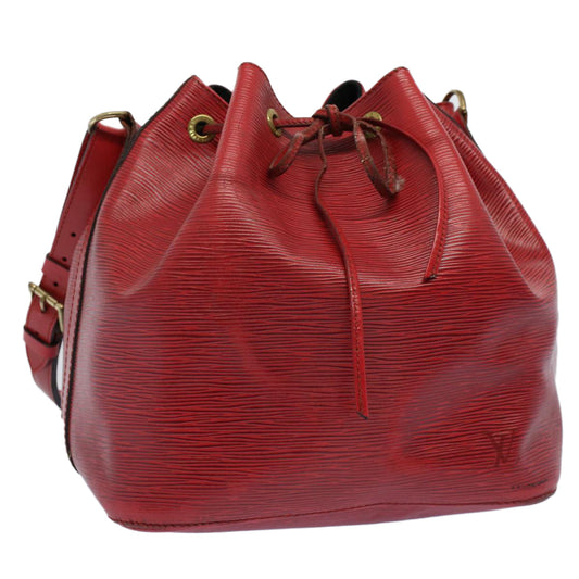 LOUIS VUITTON Epi Petit Noe Shoulder Bag Red M44107 LV Auth 53986