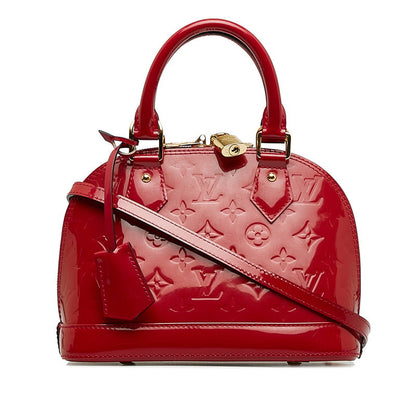 LOUIS VUITTON Alma BB in Monogram Vernis Red M91771