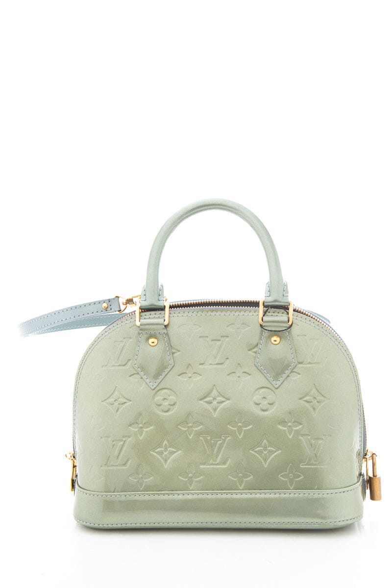 Louis Vuitton 2011 Green Vernis Alma Handbag