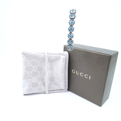 GUCCI bracelet Silver, light blue stone light blue Cuff Bangle Women 16 Used