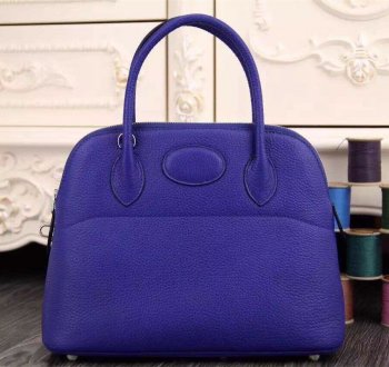 Hermes Bolide 31cm Togo Leather Electric Blue Bag