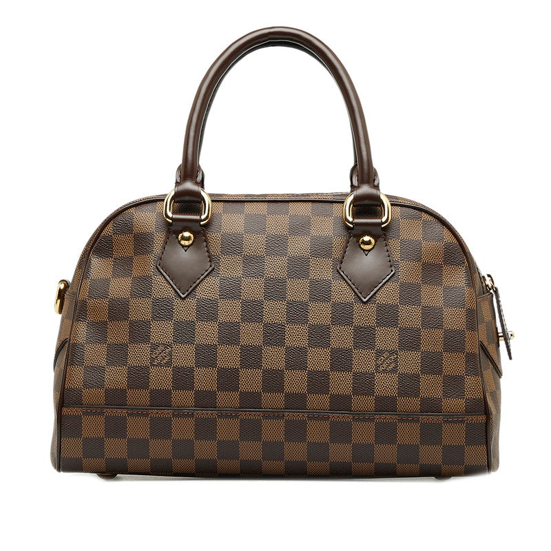 Louis Vuitton Damiere Duomo Handbag Mini Boston Bag N60008 Brown PVC Leather  Louis Vuitton