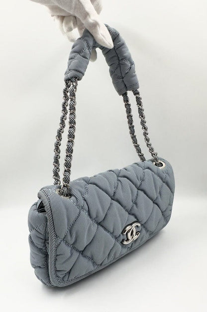 Chanel Bubble Striped Quilted Shoulder Bag