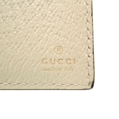 GUCCI Bifold Wallet 736758 GG Supreme, Leather beige Compact Wallet Animal Print Women Used