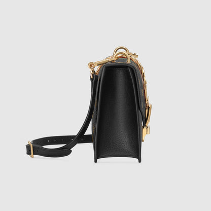 Gucci SyLouis Vuittonie Bee Star Small Shoulder Bag Black